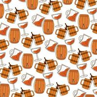 Beer pattern background Vector illustration