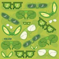 Trending eyeglasses seamless pattern background Vector illustration