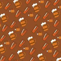 Beer pattern background Vector illustration