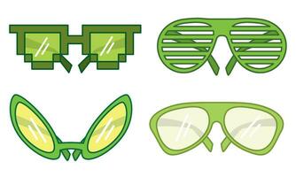 Set of colored trending eyeglasses icon Vector illustration