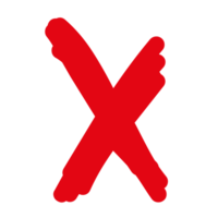 Cross Check Symbol on Transparent Background png