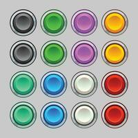 set colored buttons vector