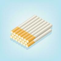 smoking line of cigarettes4 vector