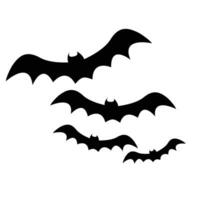 bats halloween icon silhouette vector