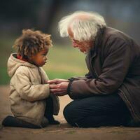 AI Generated A touching image capturing empathy and compassion AI generated photo