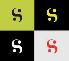 S letter concept Company logotype, elements color variation abstract icon. Modern logotype, business template. vector