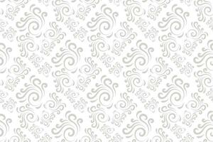 floral seamless abstract grey pattern background vector