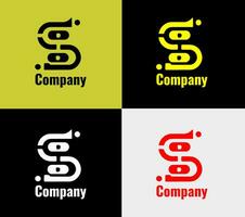 S logotype, elements color variation abstract icon. Modern logotype, business template. vector