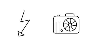 flash and camera Icon vector