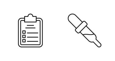 Diagnosis and Dropper Icon vector