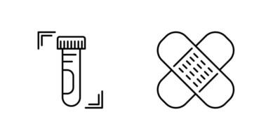 Test Tube and Wound Icon vector