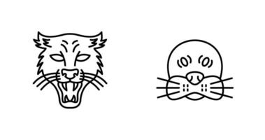 Puma and seal Icon vector