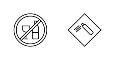 Pressurized cylinder And no drinking  Icon vector
