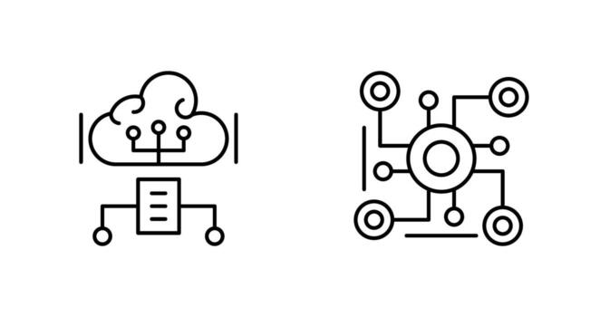Cloud Computing and Connection Icon vector