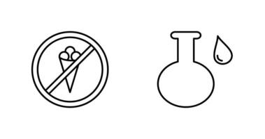 acidic liquid and no icecream Icon vector