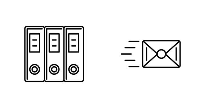 documento y sobre icono vector