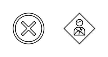 Do Not Cross And Health hazard  Icon vector