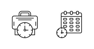 Briefcase and Calender Icon vector