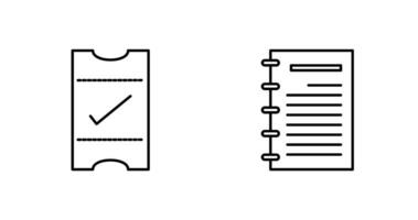 passes and notepad  Icon vector