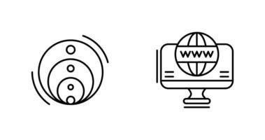 Venn Diagram and Web Icon vector