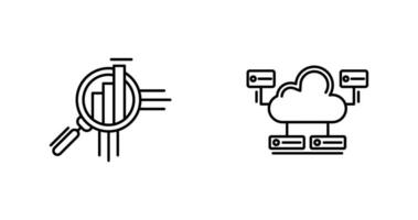 Business Analytics and Cloud Database Icon vector