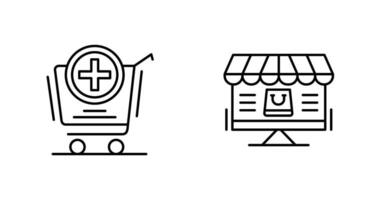 Add to Cart and Online Shopping Icon vector