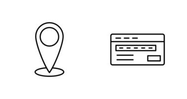 location and credit card Icon vector