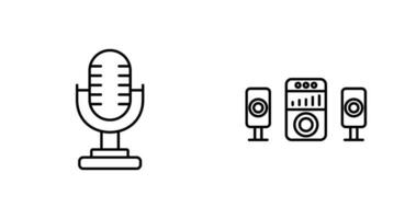 Microphone and Sound System Icon vector