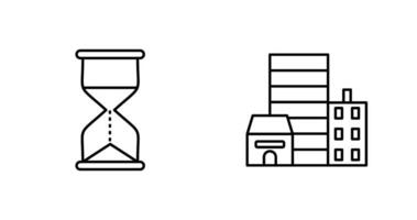 Hourglass and Real Estate Icon vector