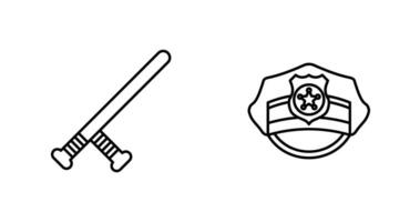 Baton and Police Icon vector