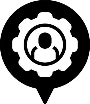 solid icon for specializing vector