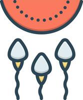 color icon for sperm vector