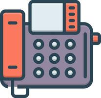 color icon for voip vector