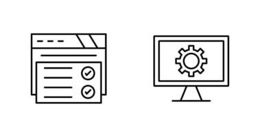 Web Browser and Monitor Screen Icon vector