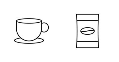 tea and coffee packet Icon vector