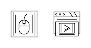 Mouse and Video Player Icon vector