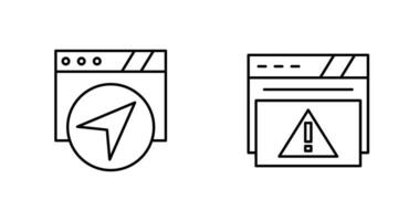 Navigation and Alert Icon vector