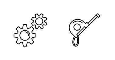 Gears and Roulette Icon vector