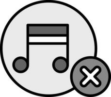 sin icono de vector de música