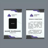 Corporate ID Card Design Vector Template