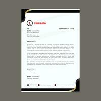 Professional corporate business letterhead design vector template.