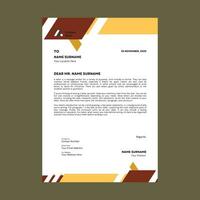 Professional corporate business letterhead vector template. Simple and clean print ready design.