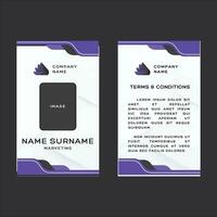 Corporate ID Card Design Vector Template