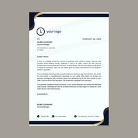 Professional corporate business letterhead design vector template.