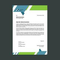 Professional corporate business letterhead vector template. Simple and clean print ready design.