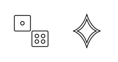 dice and diamond and  Icon vector