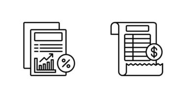 Report and Bill Icon vector