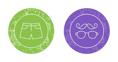 hipster estilo y pantalones cortos icono vector