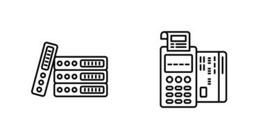 Binders and Pos terminal Icon vector