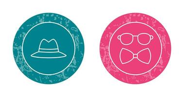 sombrero y hipster estilo icono vector